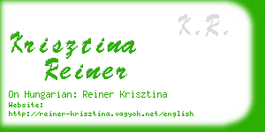 krisztina reiner business card